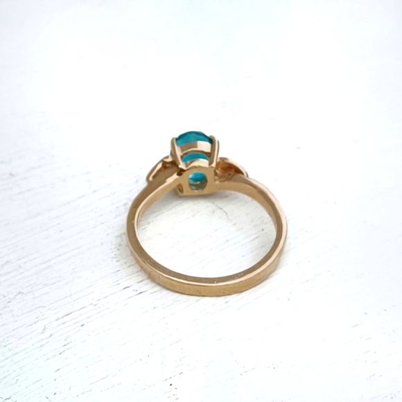 Aquamarine Gold Ring - Picture 9 of 11